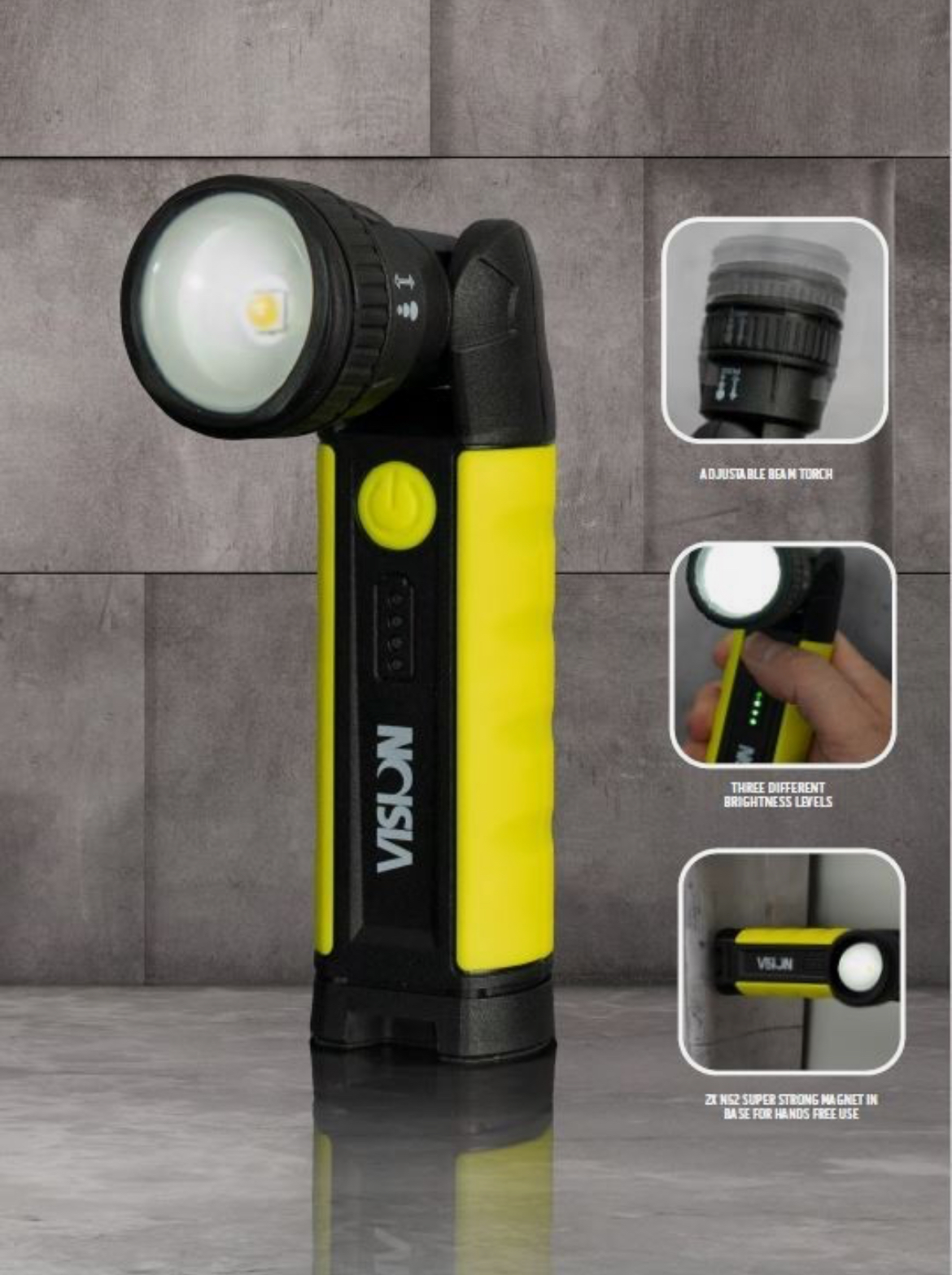 VISION EHLW430 ADJUSTABLE BEAM TORCH 900 LUMENS