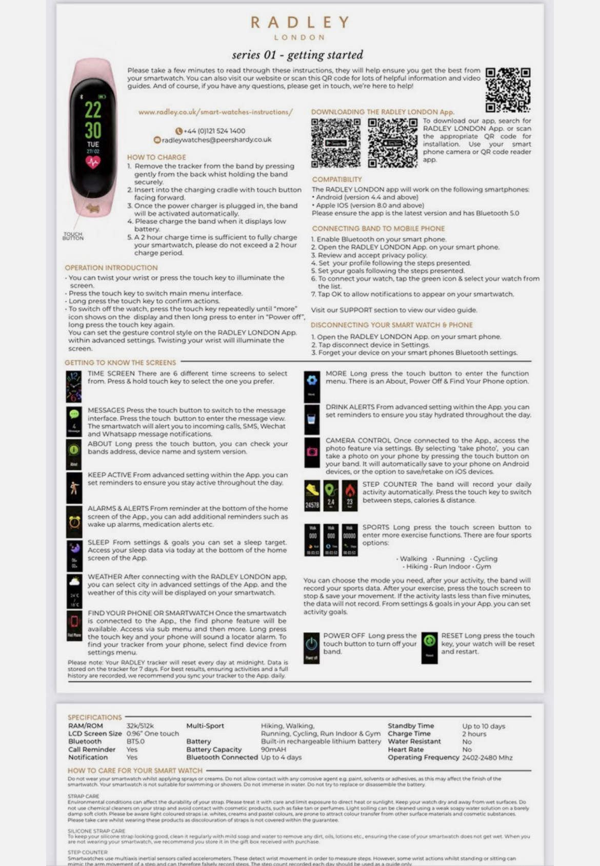 Radley Ladies Series 1 Smart Watch - Image 7