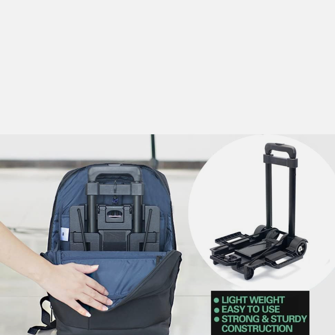 LIGHTWEIGHT COMPACT FOLDING LUGGAGE TROLLEY - Image 8
