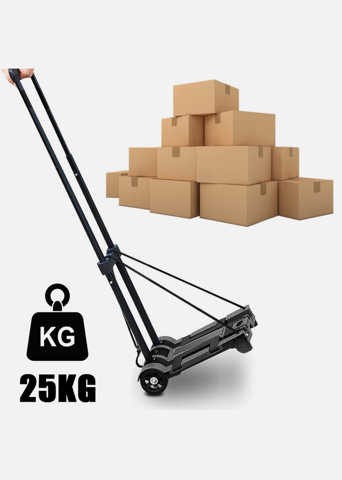 LIGHTWEIGHT COMPACT FOLDING LUGGAGE TROLLEY - Image 5