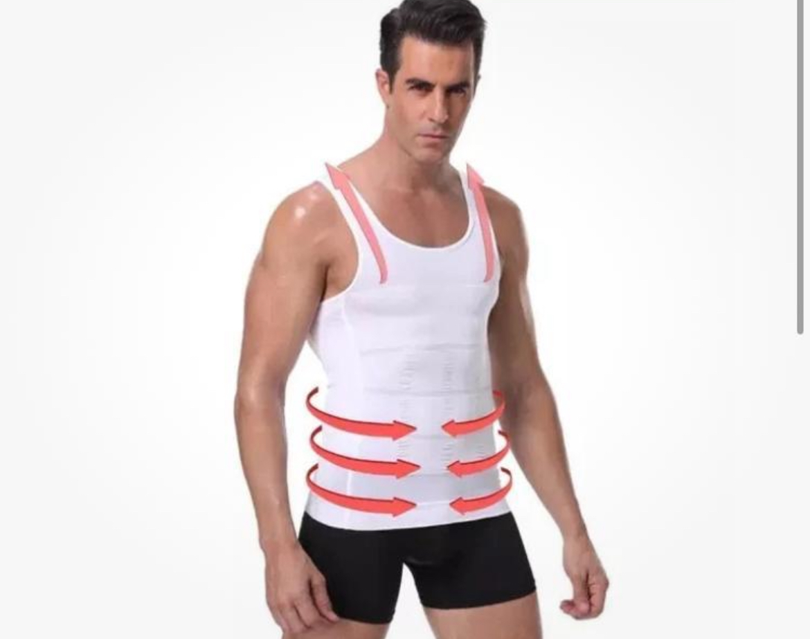 MEN SLIMMING BODY SHAPER COMPRESSION UNDERWEAR SHIRT - Image 3