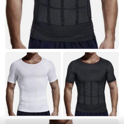 MEN SLIMMING BODY SHAPER COMPRESSION UNDERWEAR SHIRT