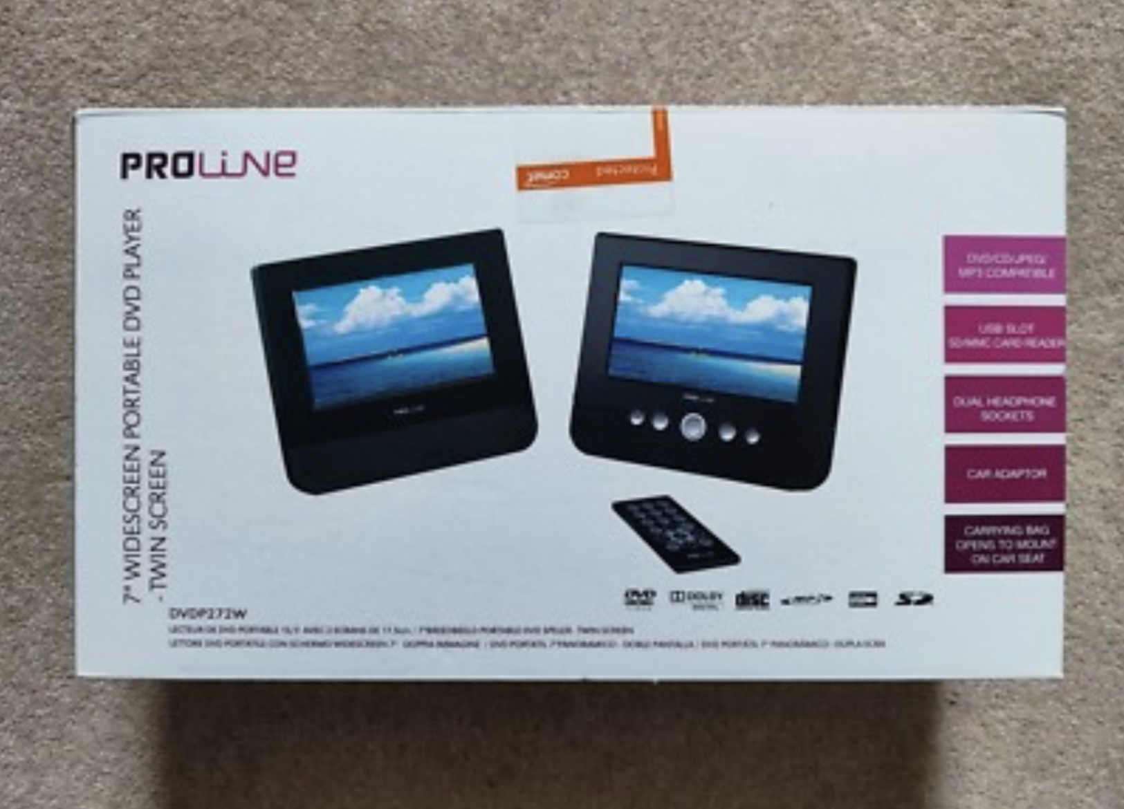 Proline DVDP272W Dual Screen Portable DVD Play